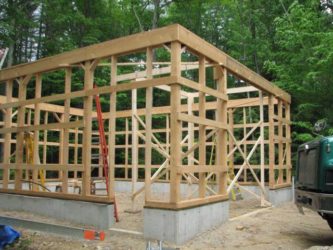 Строительство гаража из дерева своими руками