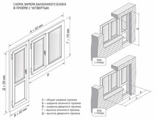 Как замерить балконный блок?
