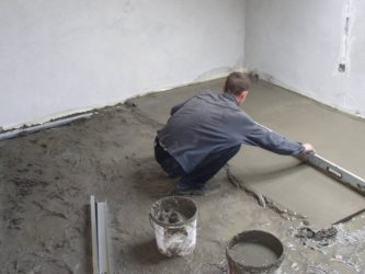 Стяжка пола цементом своими руками инструкция