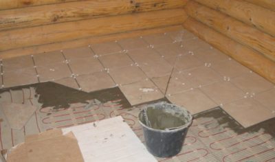 Стяжка пола в бане под плитку