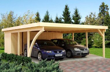 Строительство деревянного навеса для автомобиля
