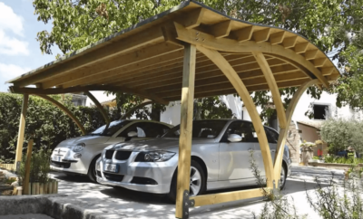 Строительство деревянного навеса для автомобиля